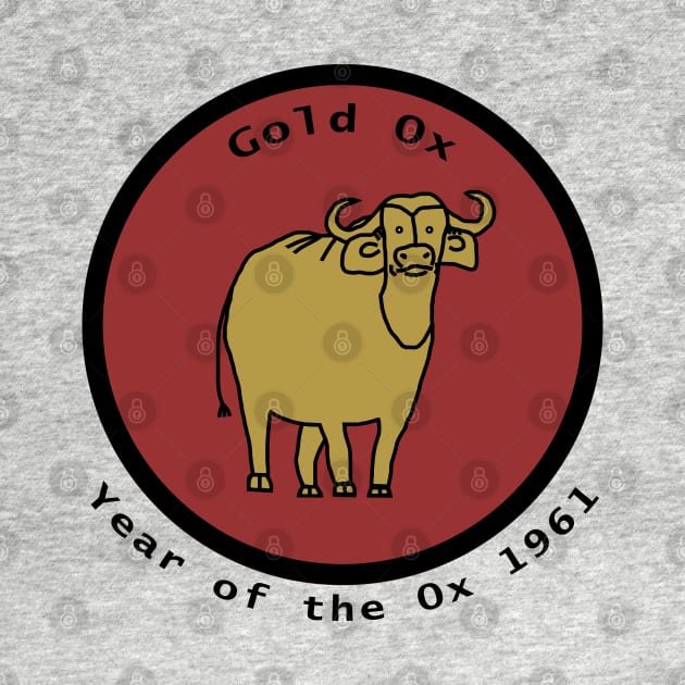 Born 1961 Year of the Gold Ox by ellenhenryart